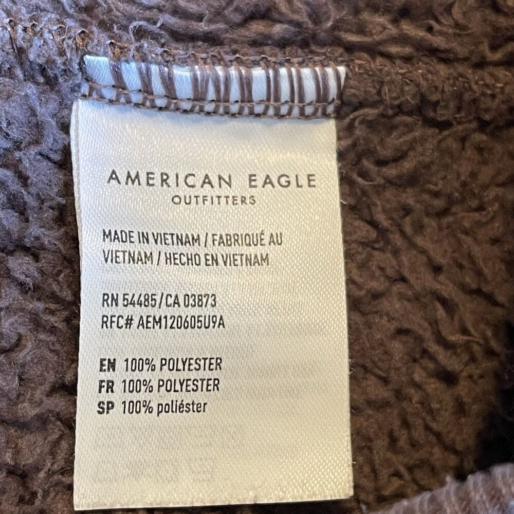 American Eagle Women’s Hoodie Fuzzy Sweater Pullover Sz XS Cozy Winter Skiing - Picture 7 of 16